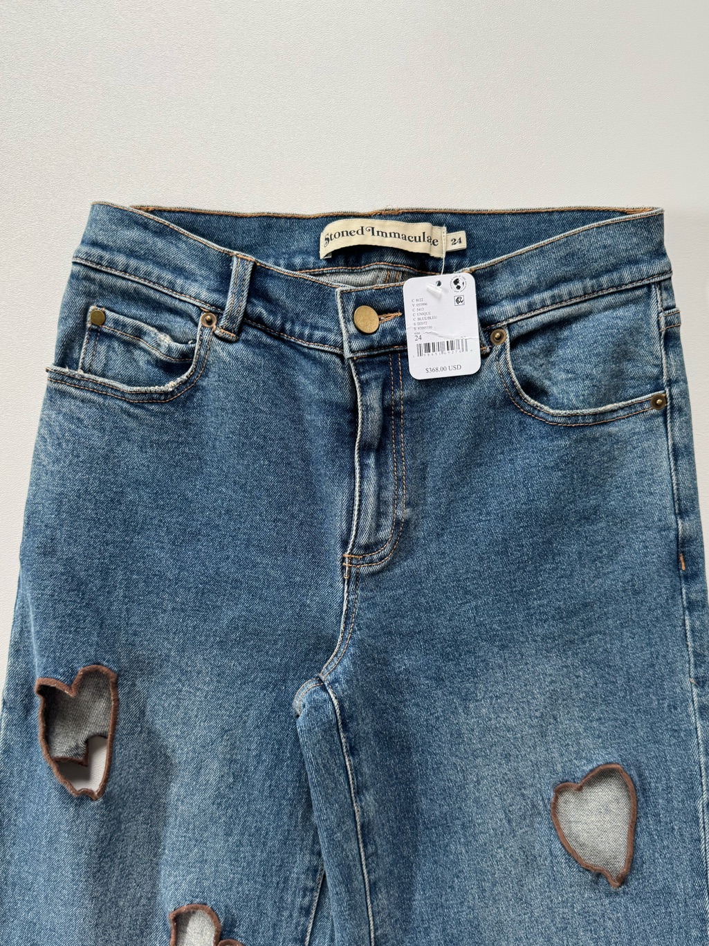 Stoned Immaculate X Free People Love Street Heart Cutout Jeans | Nwt — image 5 of 8